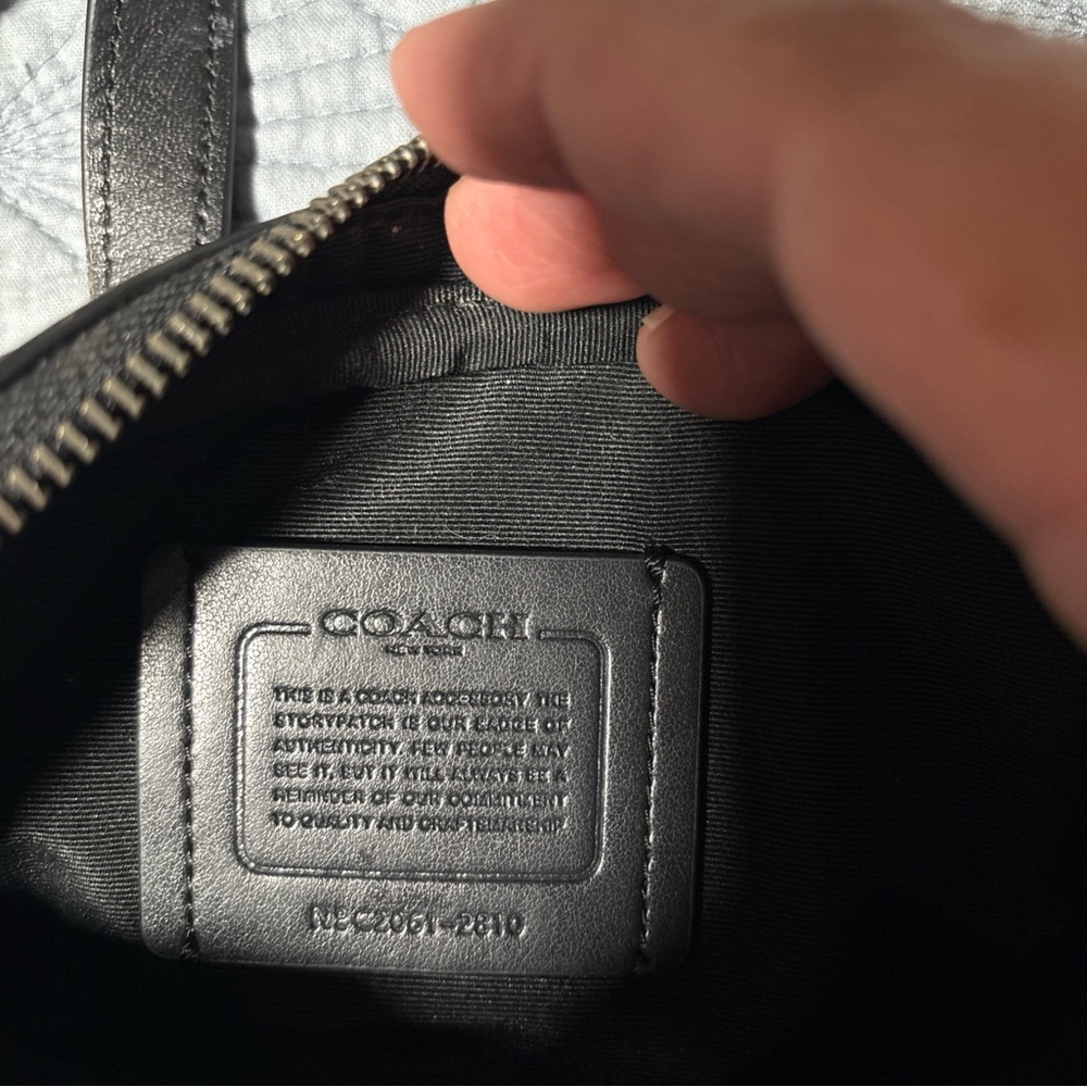 Coach Black Leather Men's Bag
